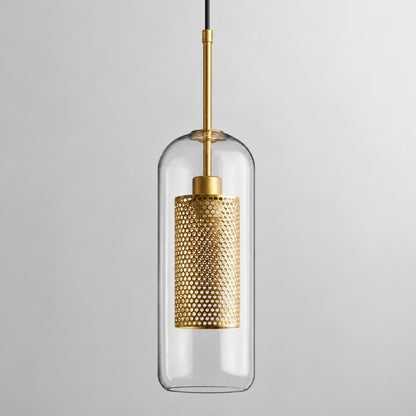 Modern Glass Pendant Light Adjustable Hanging Fixture with LED Technology for Kitchen Island