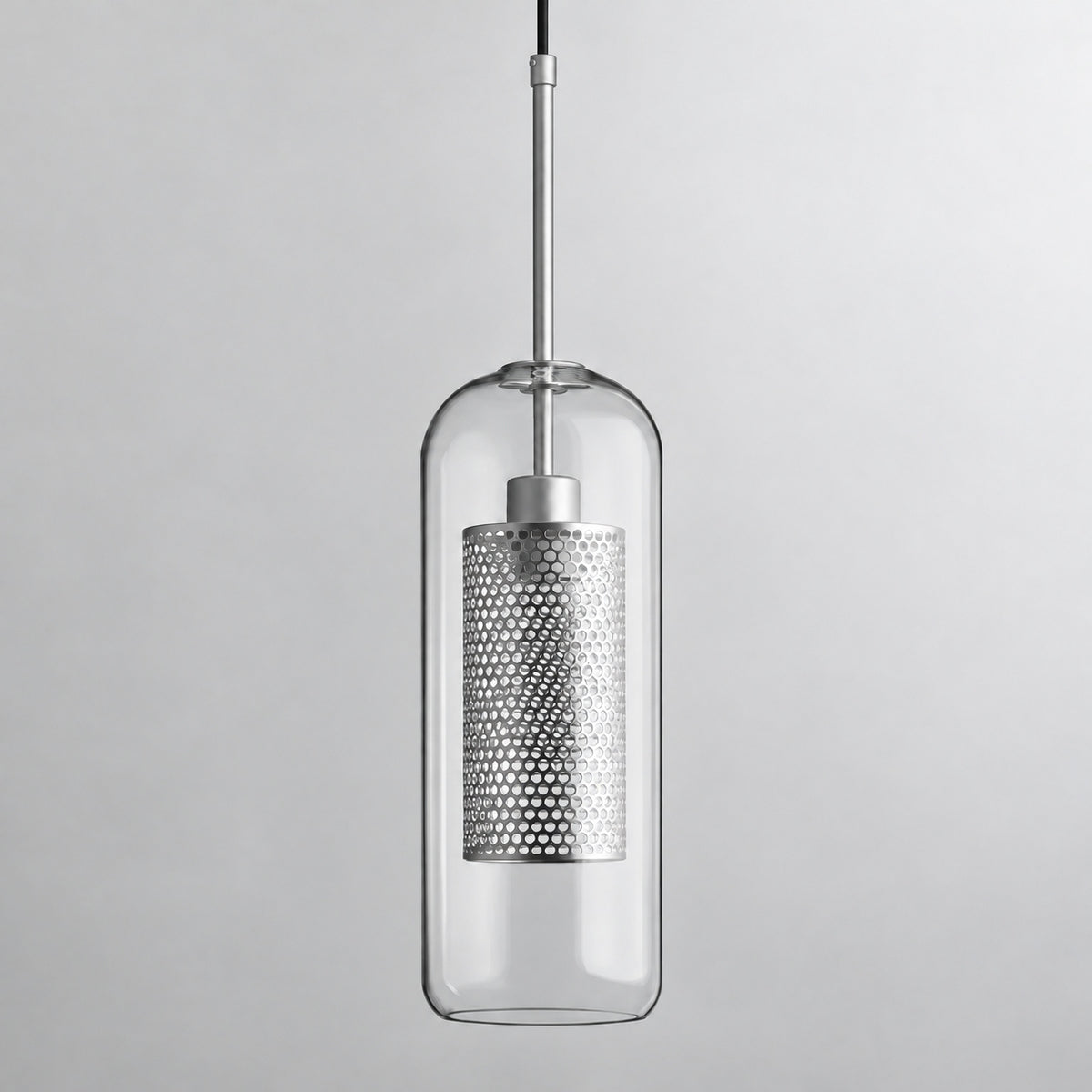 Modern Glass Pendant Light Adjustable Hanging Fixture with LED Technology for Kitchen Island
