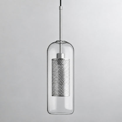 Modern Glass Pendant Light Adjustable Hanging Fixture with LED Technology for Kitchen Island