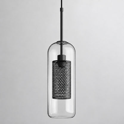Modern Glass Pendant Light Adjustable Hanging Fixture with LED Technology for Kitchen Island