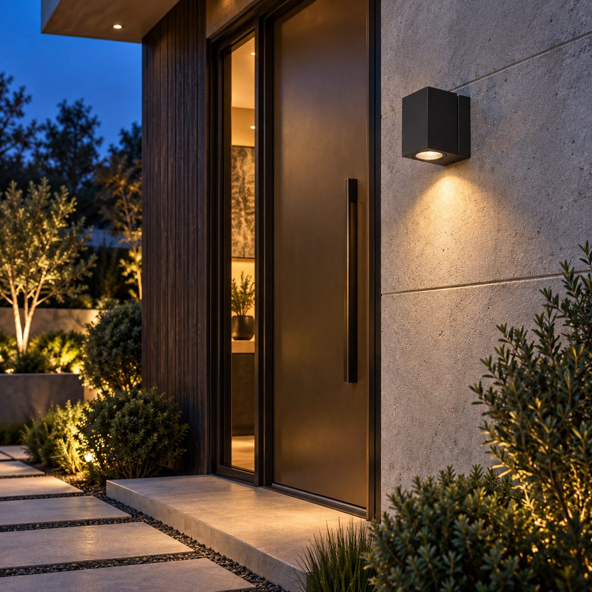 Modern Outdoor Wall Light Waterproof Aluminum Adjustable Motion Sensor LED Fixture