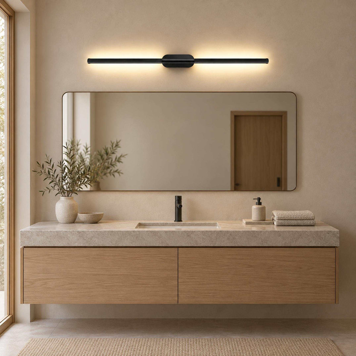 Modern Linear Wall Sconce Wall Mounted Metal LED Light Fixture for Indoor Lighting