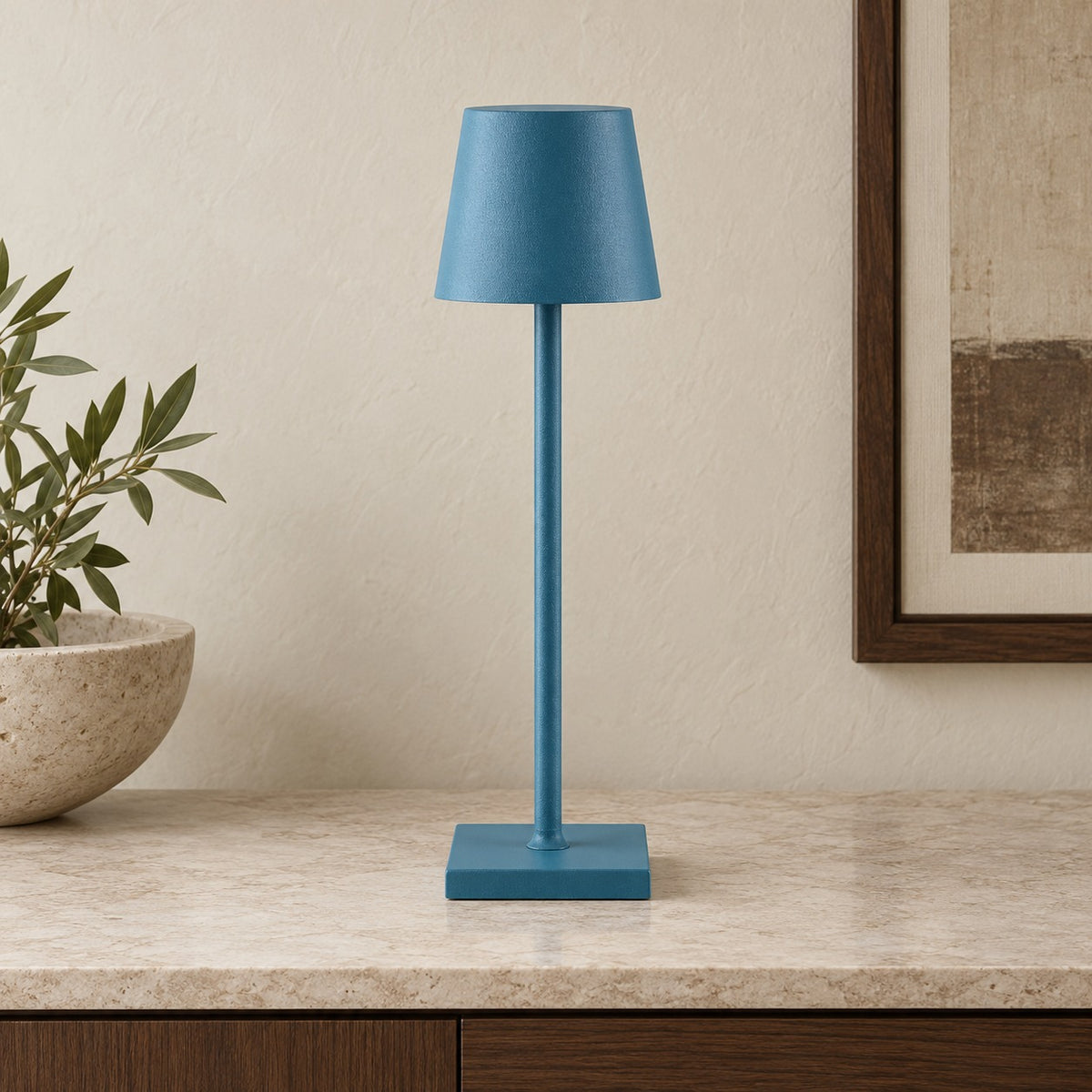 Modern Cordless Table Lamp Adjustable Brightness Rechargeable Battery LED Design for Home Office