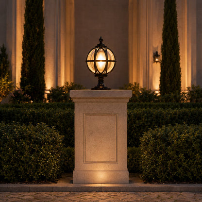 Modern Outdoor Wall Light Adjustable Height Aluminum Glass Waterproof Garden Lighting
