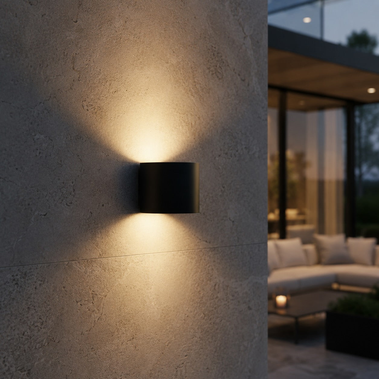 Modern Outdoor Wall Light Waterproof Aluminum Wall Mounted Adjustable LED Up Down Lighting
