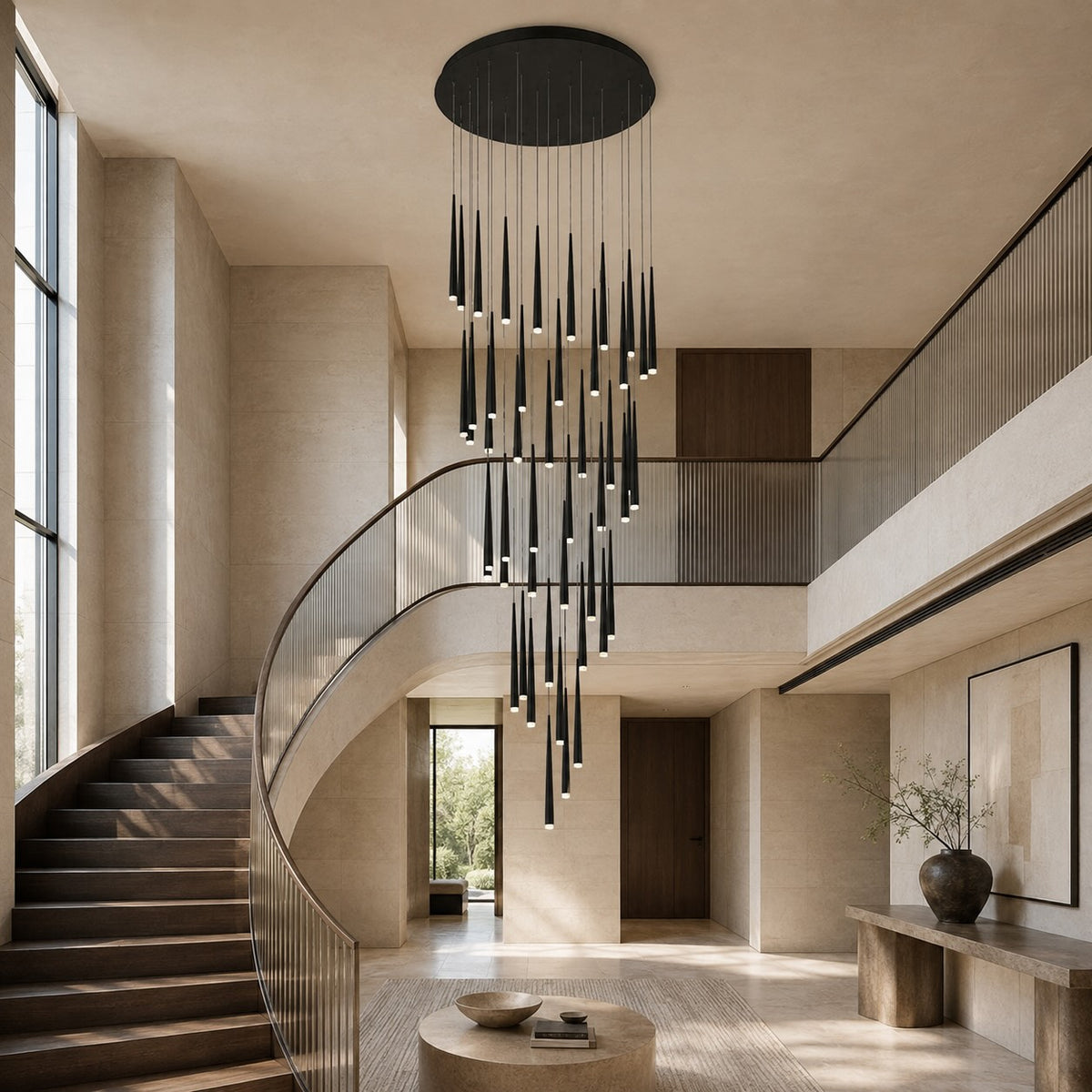 Modern Nordic Flush Mount Ceiling Light Adjustable Iron Acrylic Dimmable LED 6 Heads 18W