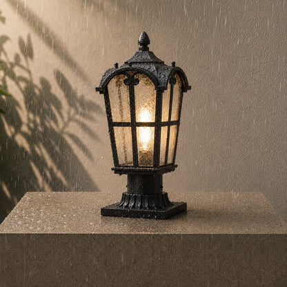 Modern Outdoor Wall Light Dimmable Iron Metal Clear Glass Shade for Garden and Outside Use