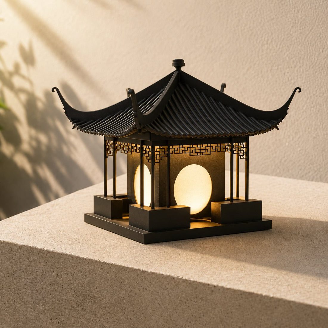 Modern Outdoor Pillar Lamp Waterproof Hardwired Design for Garden Pathway Lighting