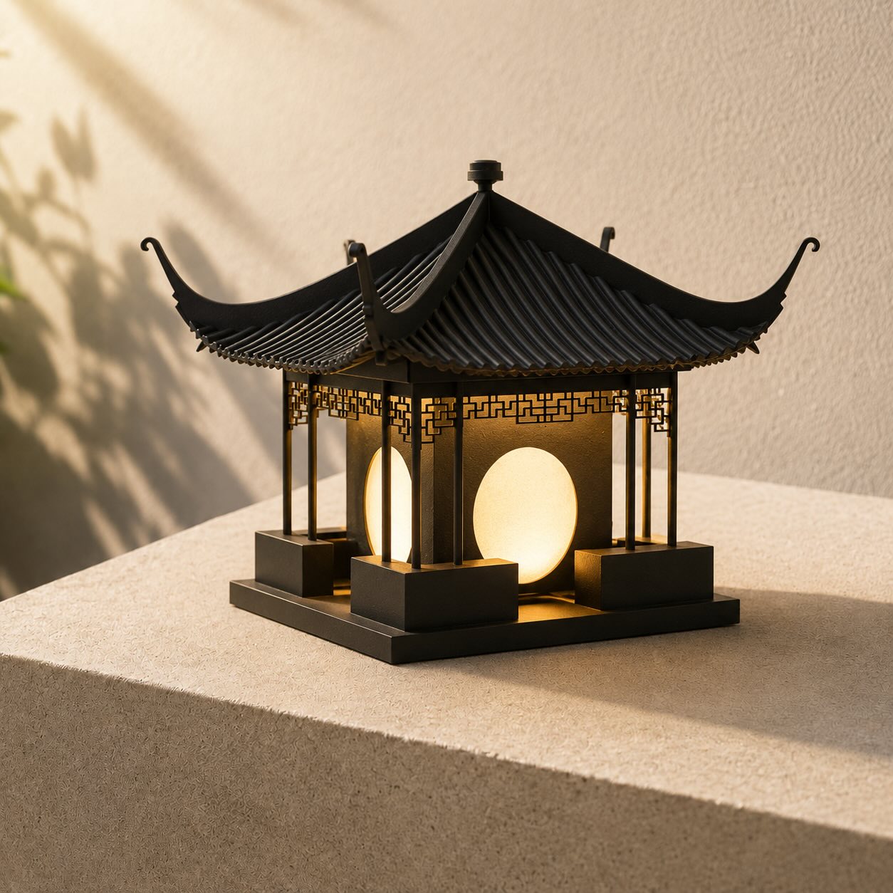 Modern Outdoor Pillar Lamp Waterproof Hardwired Design for Garden Pathway Lighting