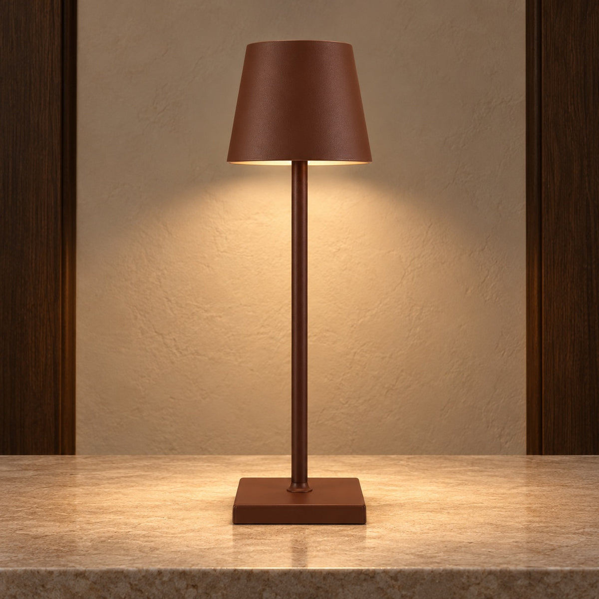 Modern Cordless Table Lamp Adjustable Brightness Rechargeable Battery LED Design for Home Office
