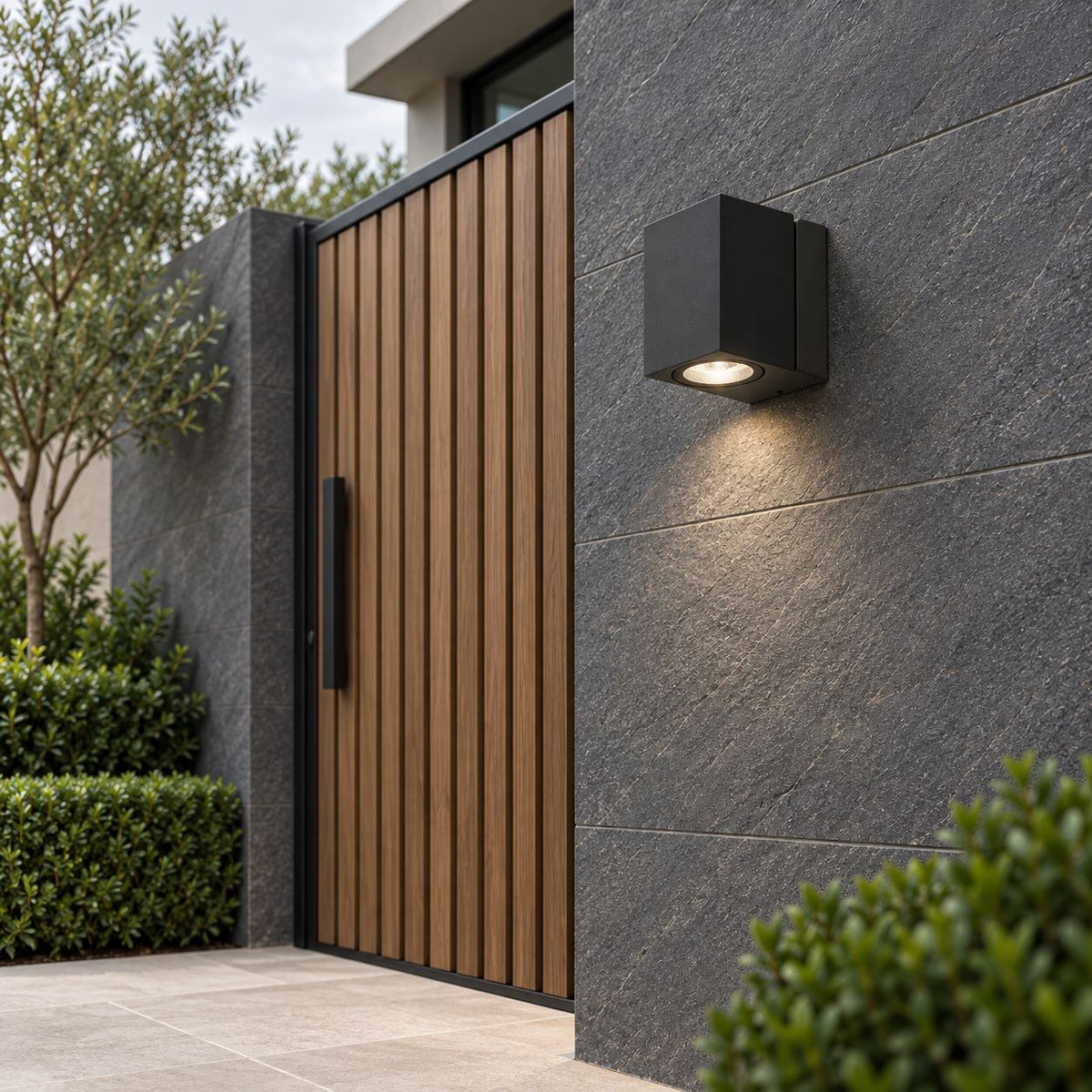 Modern Outdoor Wall Light Waterproof Aluminum Adjustable Motion Sensor LED Fixture