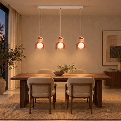 Modern Glass Pendant Light Adjustable Height Hanging Fixture LED for Kitchen Lighting
