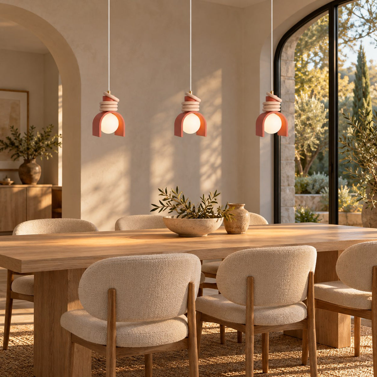 Modern Glass Pendant Light Adjustable Height Hanging Fixture LED for Kitchen Lighting