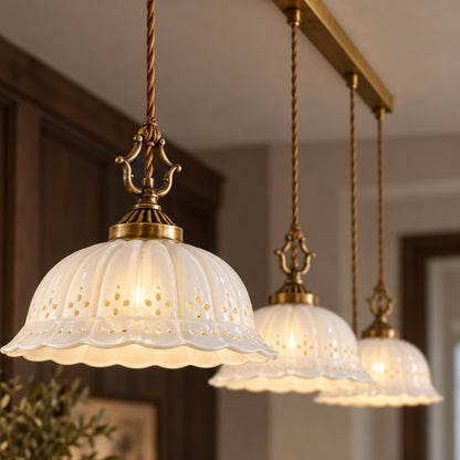 Modern Black Pendant Lighting Hanging Metal Fixture with Adjustable LED for Kitchen Island