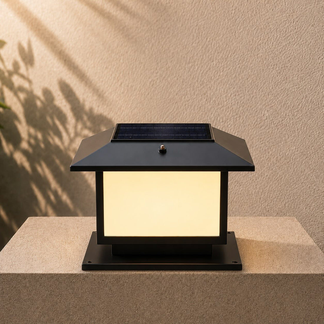Modern Solar Pillar Light Adjustable Waterproof Aluminum LED Dual Power Supply IP54