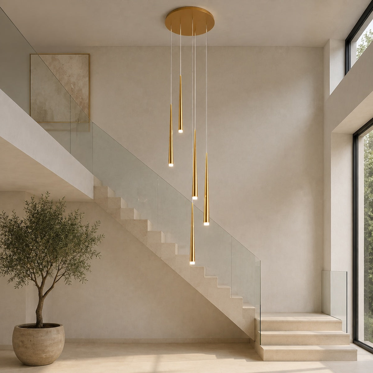 Modern Nordic Flush Mount Ceiling Light Adjustable Iron Acrylic Dimmable LED 6 Heads 18W