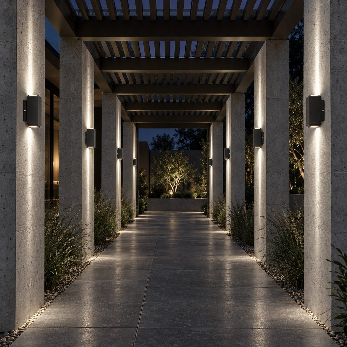 Modern Outdoor Wall Sconce Lighting Up Down Waterproof Die-Cast Aluminum LED 10W