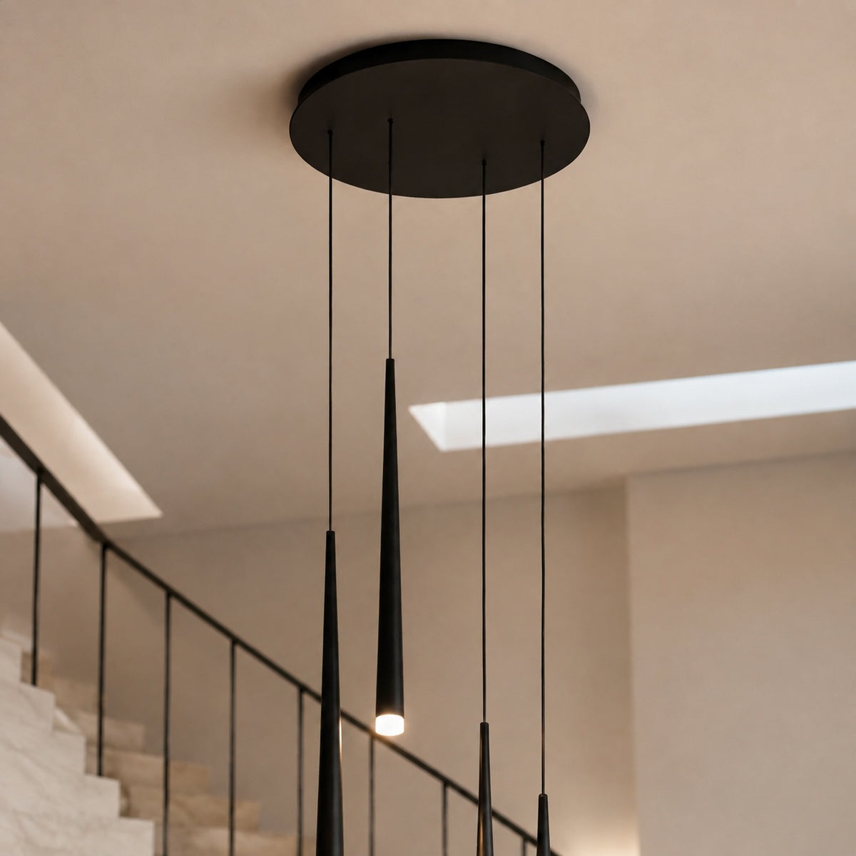 Modern Nordic Flush Mount Ceiling Light Adjustable Iron Acrylic Dimmable LED 6 Heads 18W