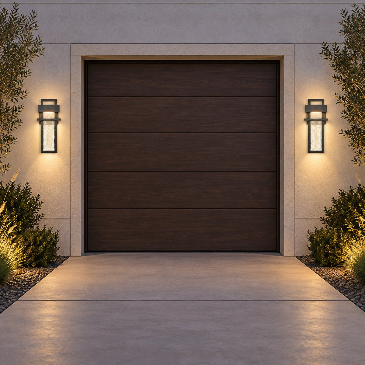 Modern Black Outdoor Wall Light Wall Mounted Aluminum 12W LED Waterproof for Exterior Use