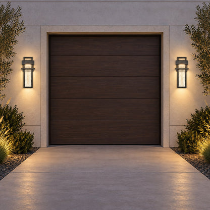 Modern Black Outdoor Wall Light Wall Mounted Aluminum 12W LED Waterproof for Exterior Use