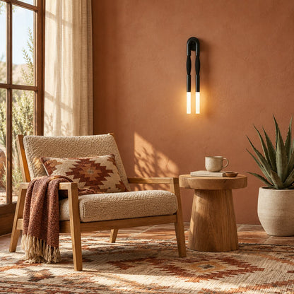 Modern Wall Sconce Wall Mounted Metal Frame Horsehair Shade LED Wall Lighting Fixture
