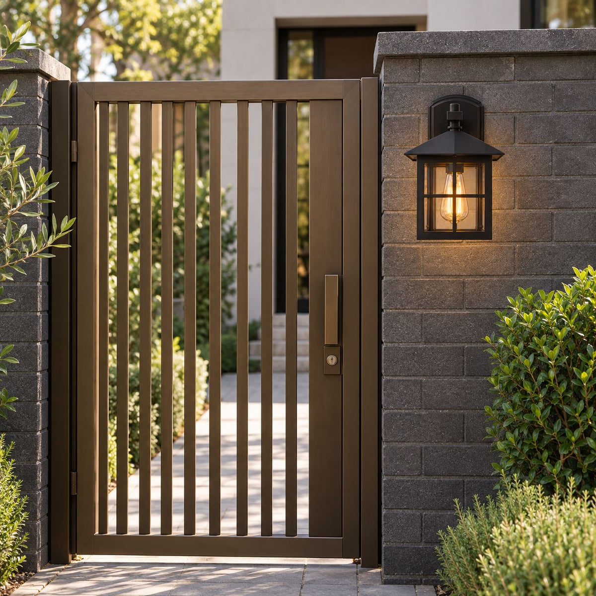 Classic Black Outdoor Wall Lantern IP65 Rated Aluminum Sconce with Glass Shade E26/E27 Socket