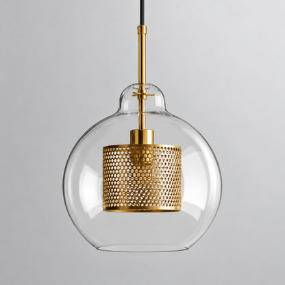 Modern Glass Pendant Light Adjustable Hanging Fixture with LED Technology for Kitchen Island