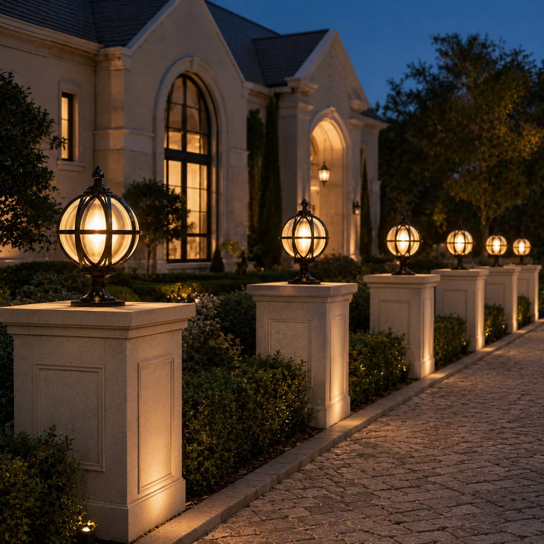 Modern Outdoor Wall Light Adjustable Height Aluminum Glass Waterproof Garden Lighting