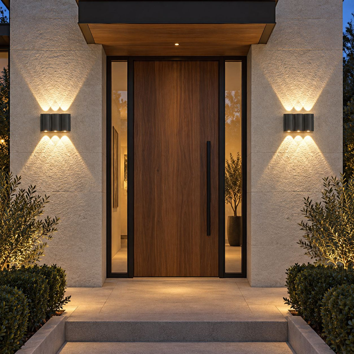 Modern Outdoor Wall Light Up Down Waterproof Aluminum LED Adjustable Illumination