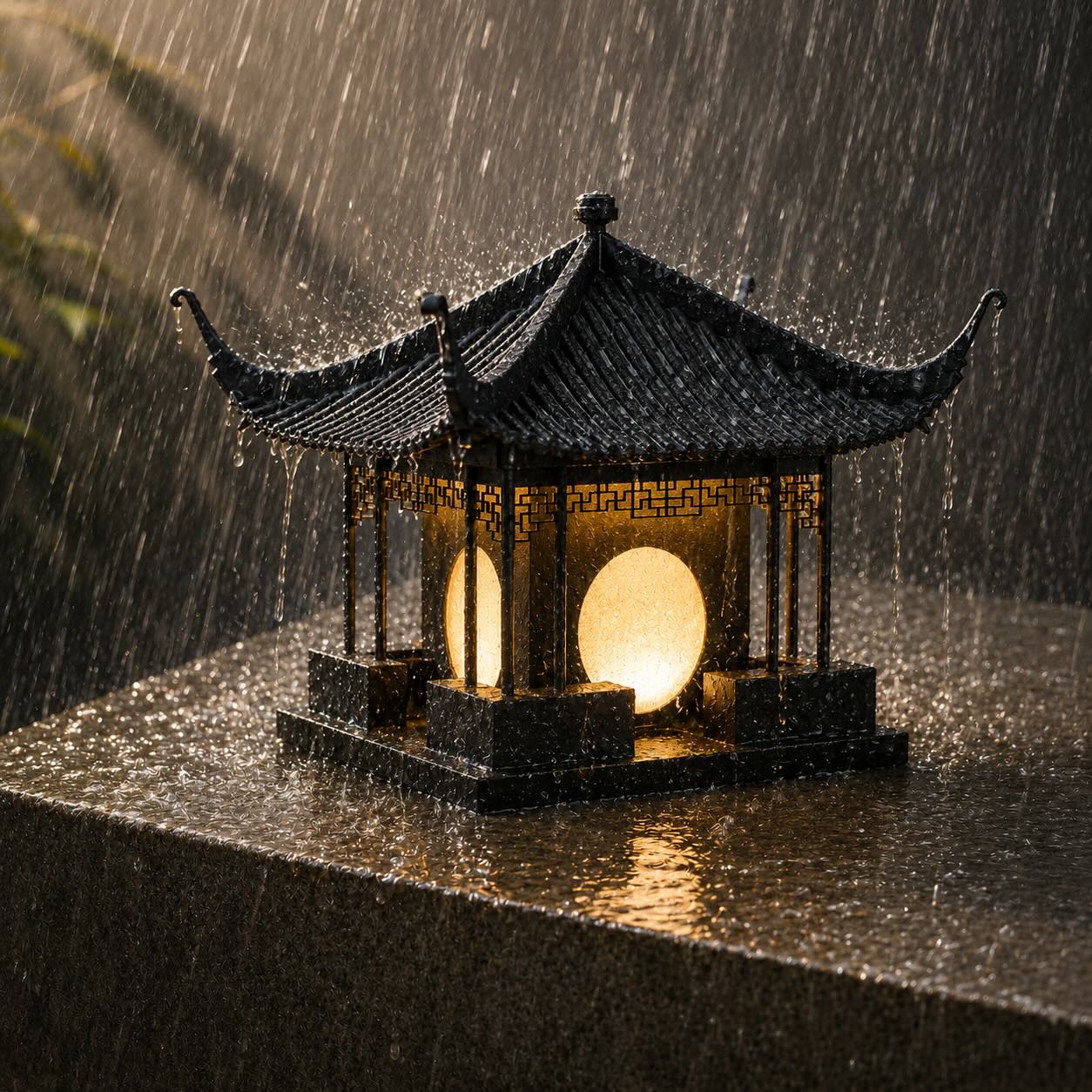 Modern Outdoor Pillar Lamp Waterproof Hardwired Design for Garden Pathway Lighting