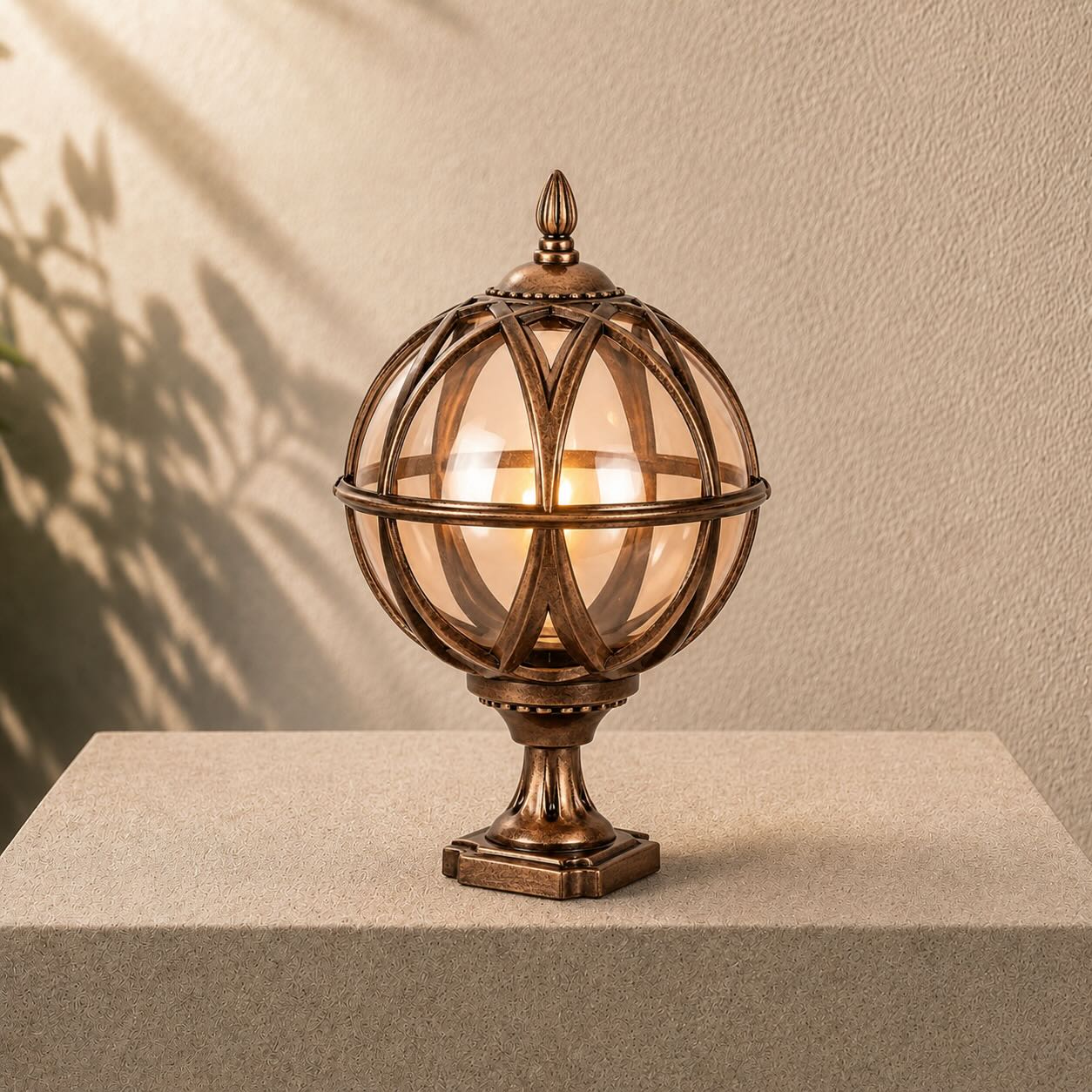 Modern Outdoor Wall Light Adjustable Height Aluminum Glass Waterproof Garden Lighting
