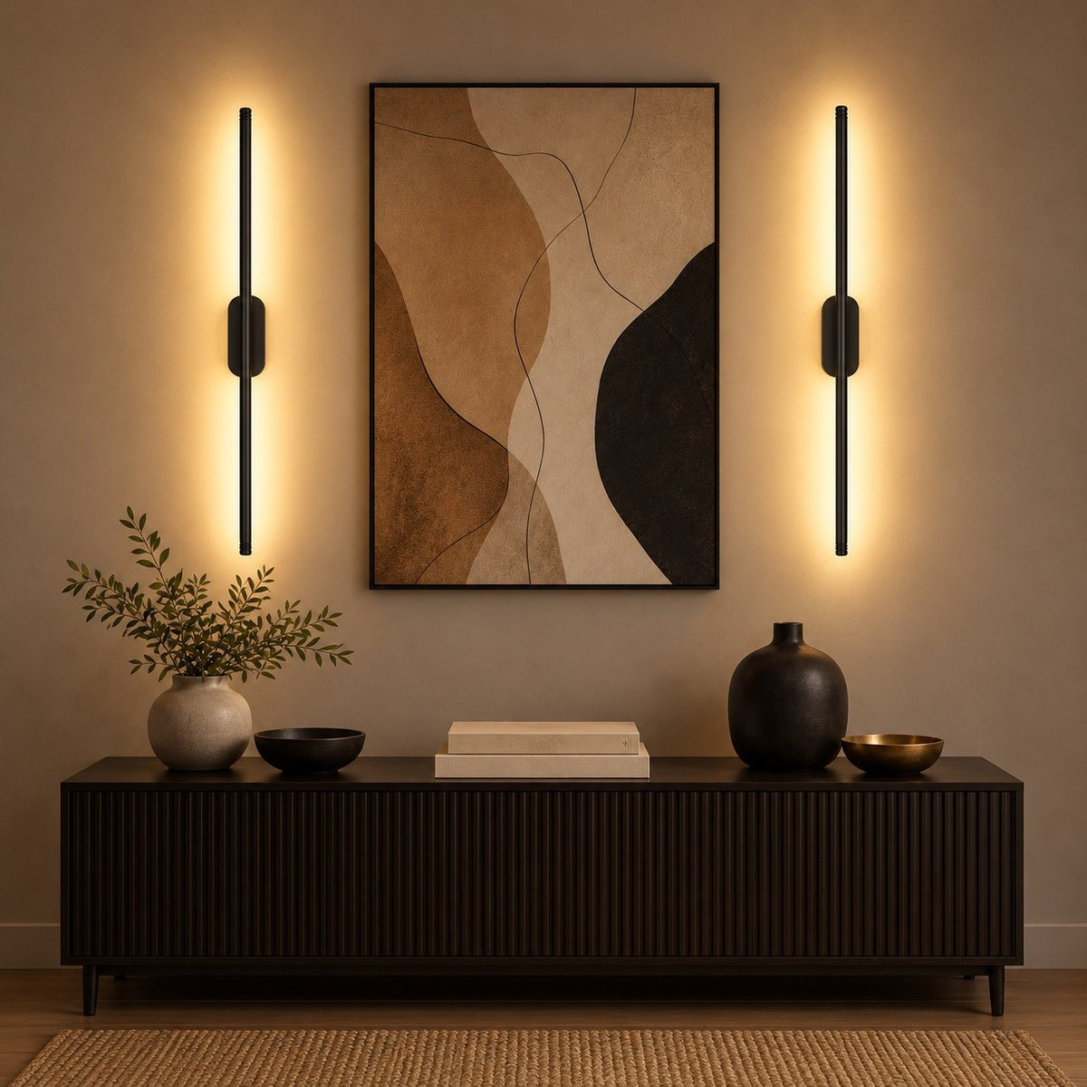 Modern Linear Wall Sconce Wall Mounted Metal LED Light Fixture for Indoor Lighting