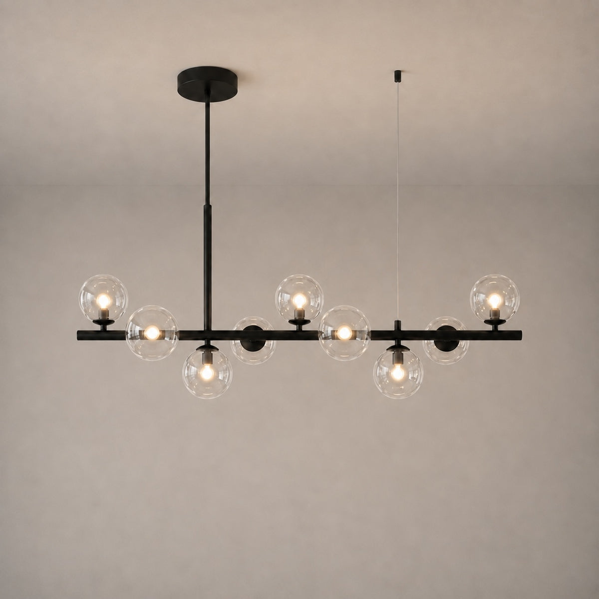 Modern Glass Pendant Lights Cluster Hanging Adjustable LED for Kitchen Island and Dining Room