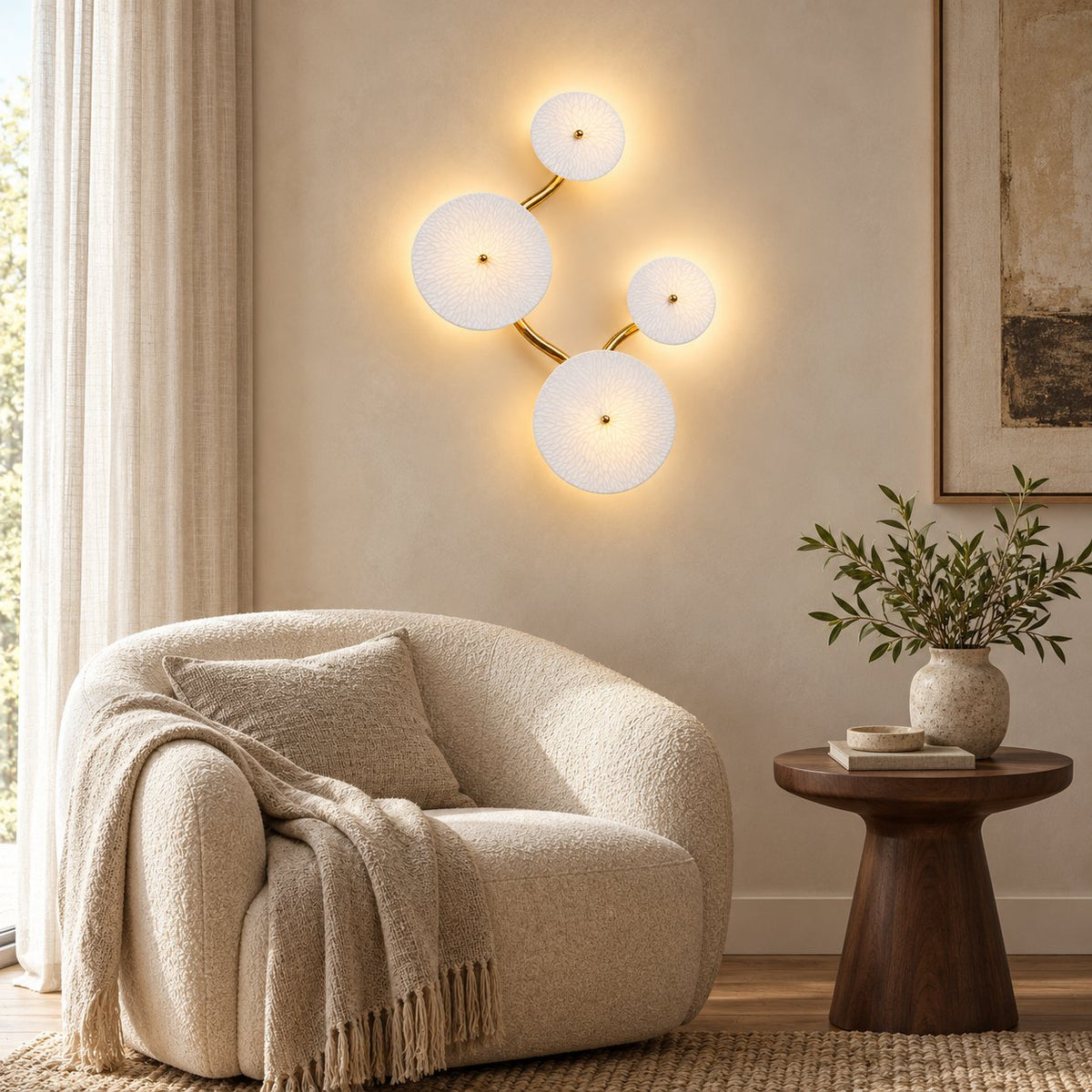 Modern Wall Light Wall Mounted Metal Frame LED Sconce for Ambient Illumination