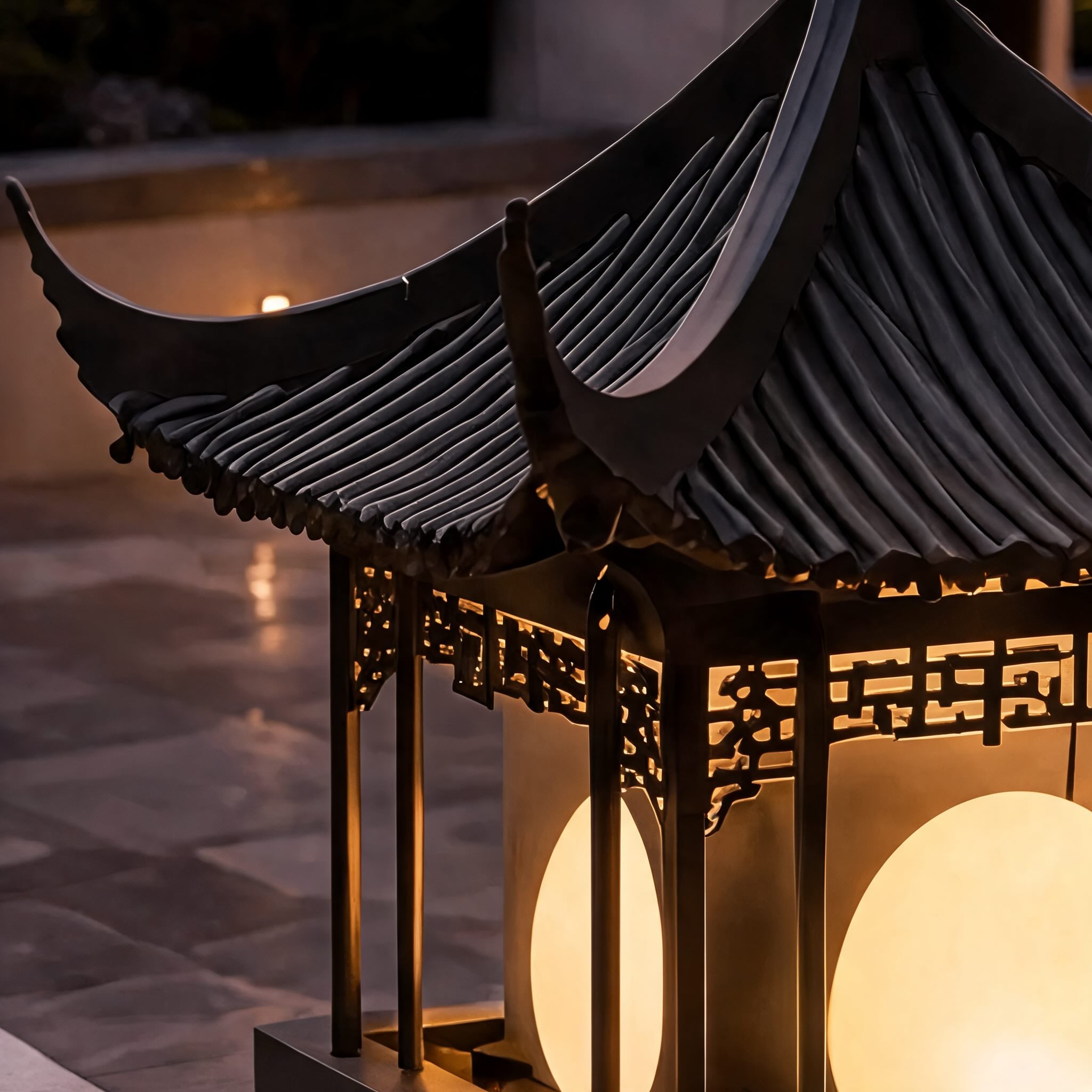 Modern Outdoor Pillar Lamp Waterproof Hardwired Design for Garden Pathway Lighting