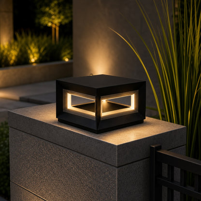 Modern Outdoor Wall Light Stainless Steel Waterproof LED Solar Adjustable Landscape Lighting