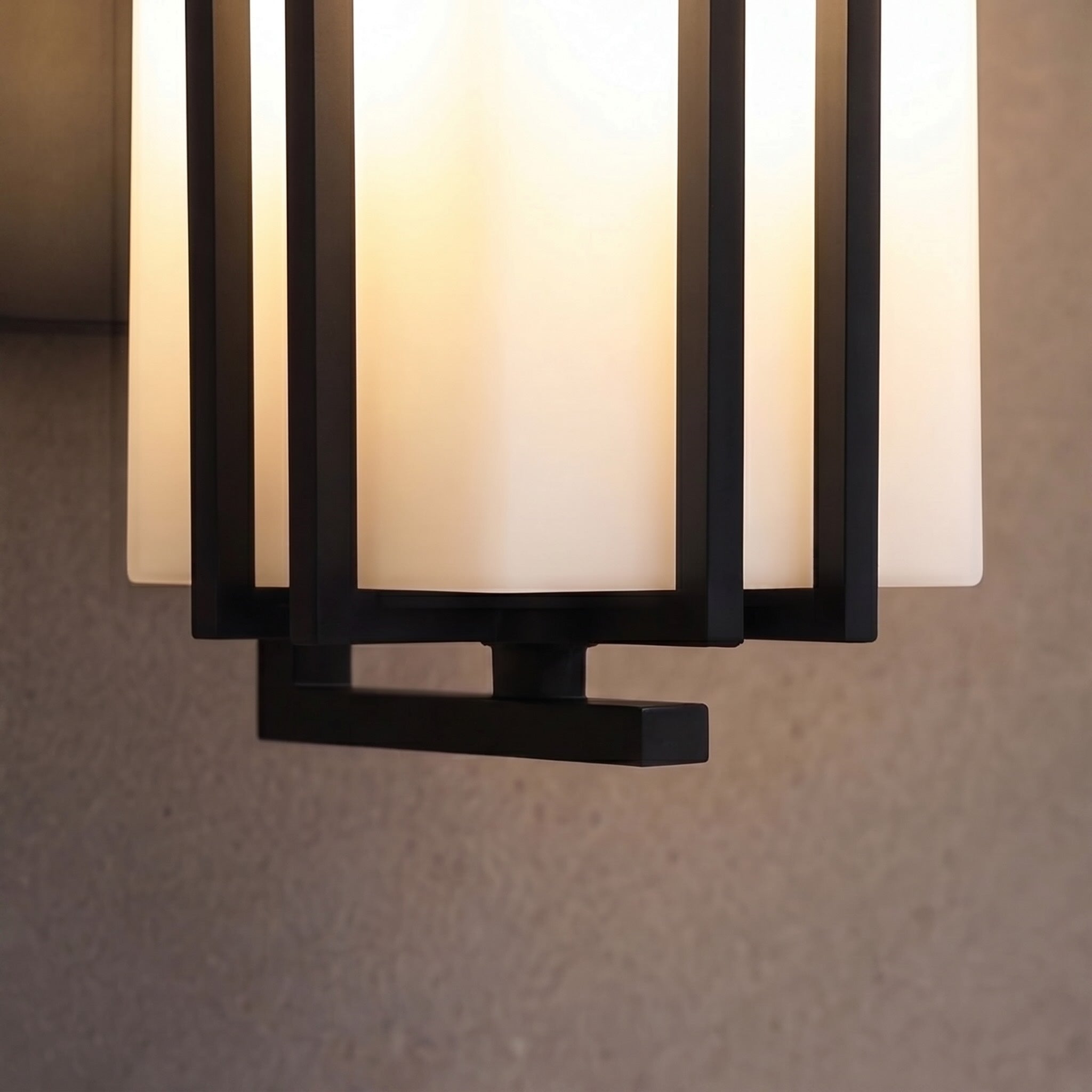 Industrial Outdoor Wall Light Wall Mounted Iron Frosted Glass LED Compatible Weatherproof Fixture