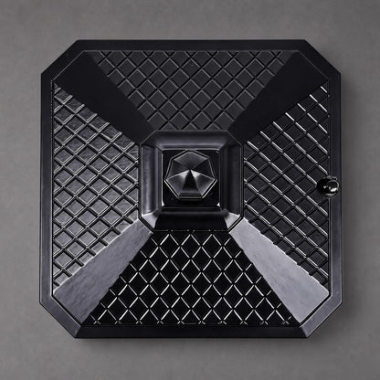Elegant Solar Outdoor Post Light Octagonal Glass Shade Aluminum Waterproof LED 5W