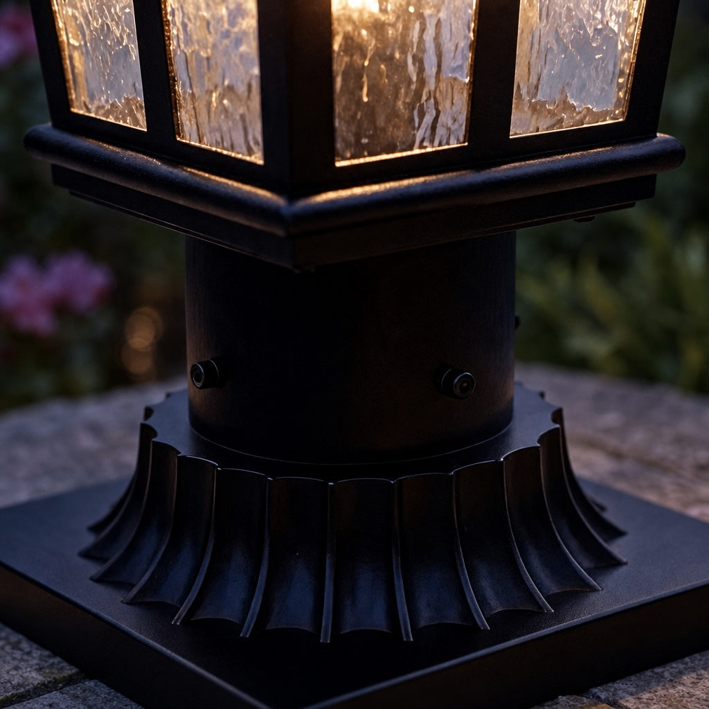 Modern Outdoor Wall Light Dimmable Iron Metal Clear Glass Shade for Garden and Outside Use