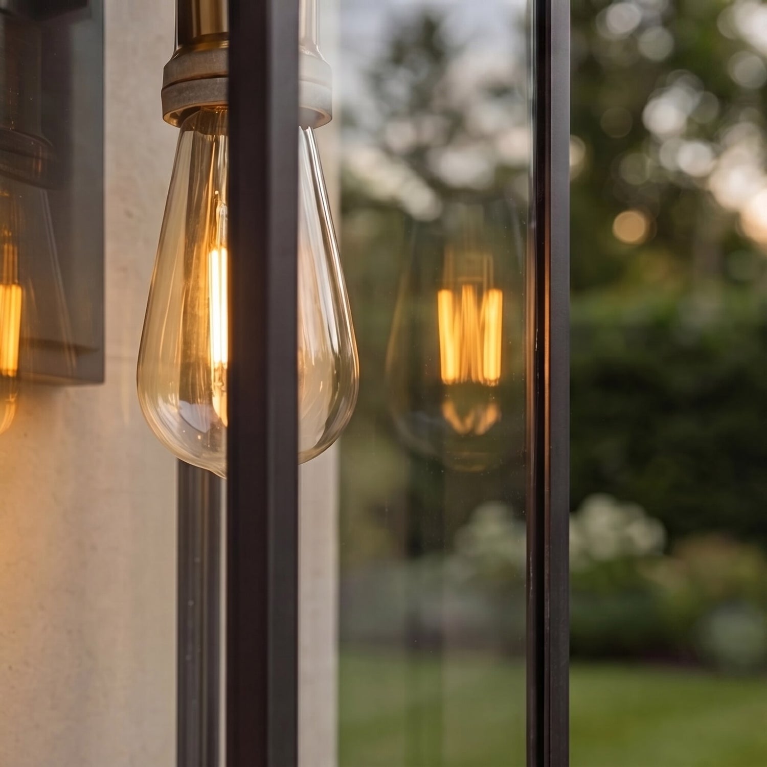 Retro Outdoor Wall Light Aluminum Waterproof Wall Mounted Glass LED Compatible Sconce 60W