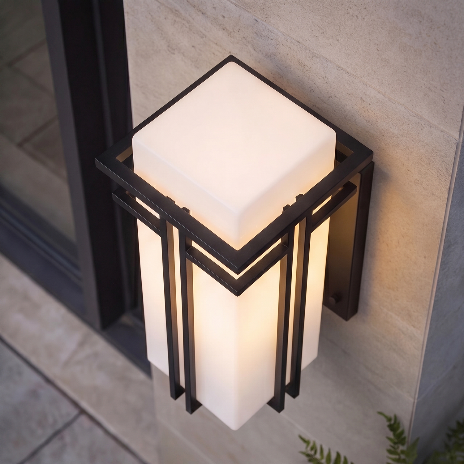 Industrial Outdoor Wall Light Weatherproof Wall Mounted Iron and Glass with E26/E27 Bulb Compatibility