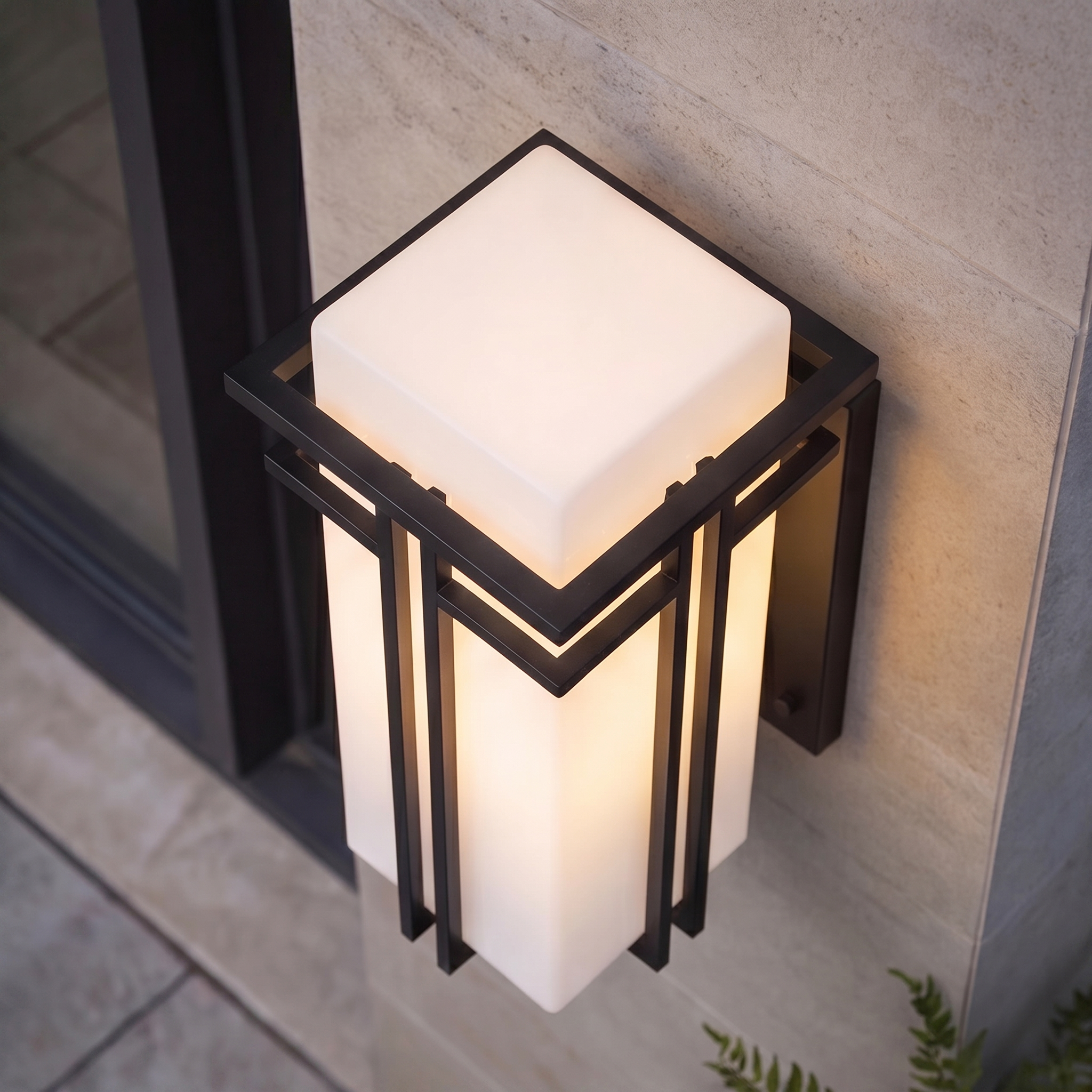 Industrial Outdoor Wall Light Weatherproof Wall Mounted Iron and Glass with E26/E27 Bulb Compatibility