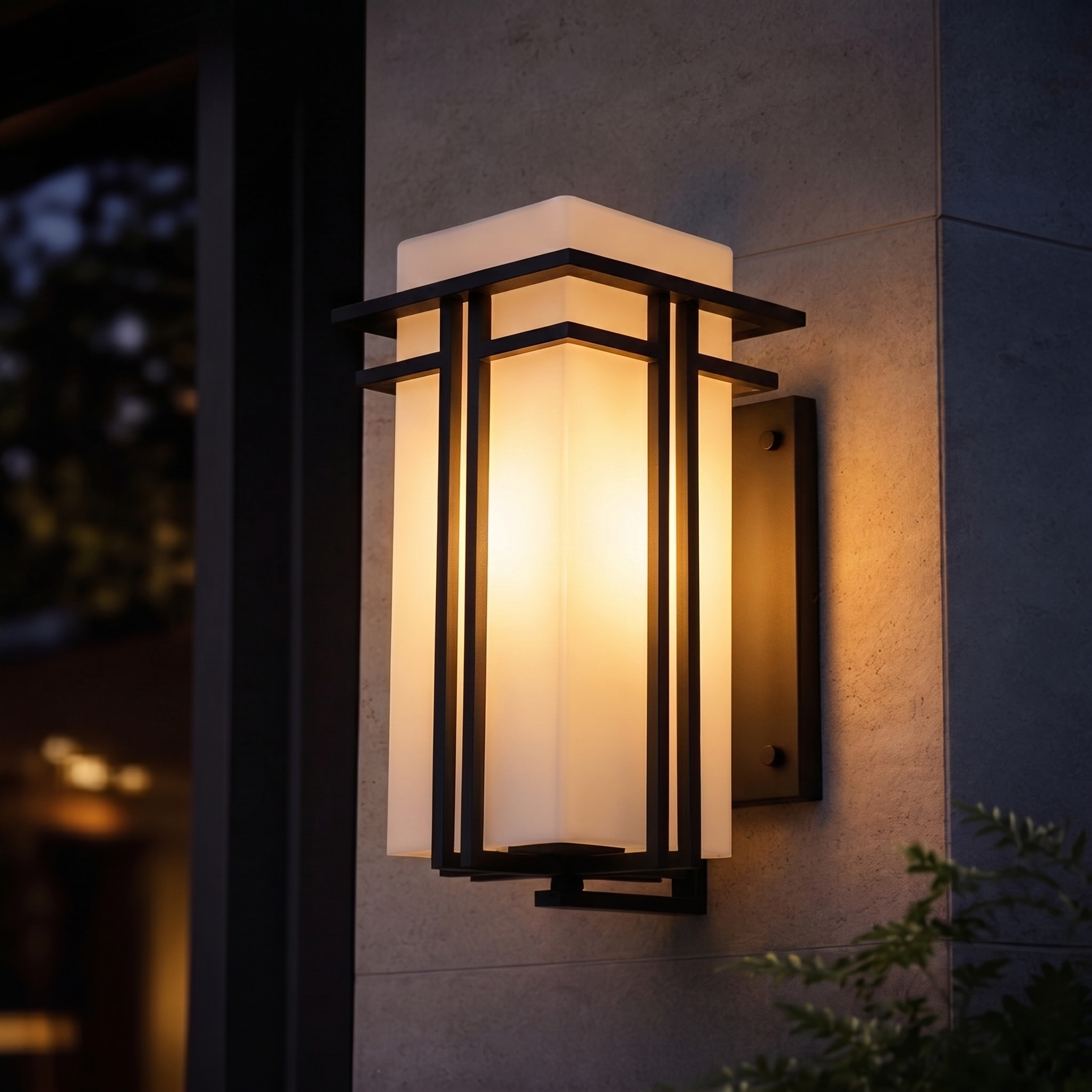 Industrial Outdoor Wall Light Weatherproof Wall Mounted Iron and Glass with E26/E27 Bulb Compatibility