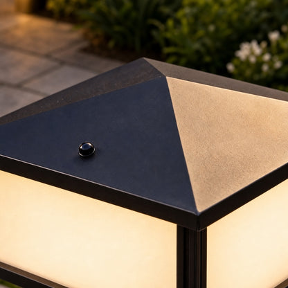 Modern Solar Pillar Light Adjustable Waterproof Aluminum LED Dual Power Supply IP54