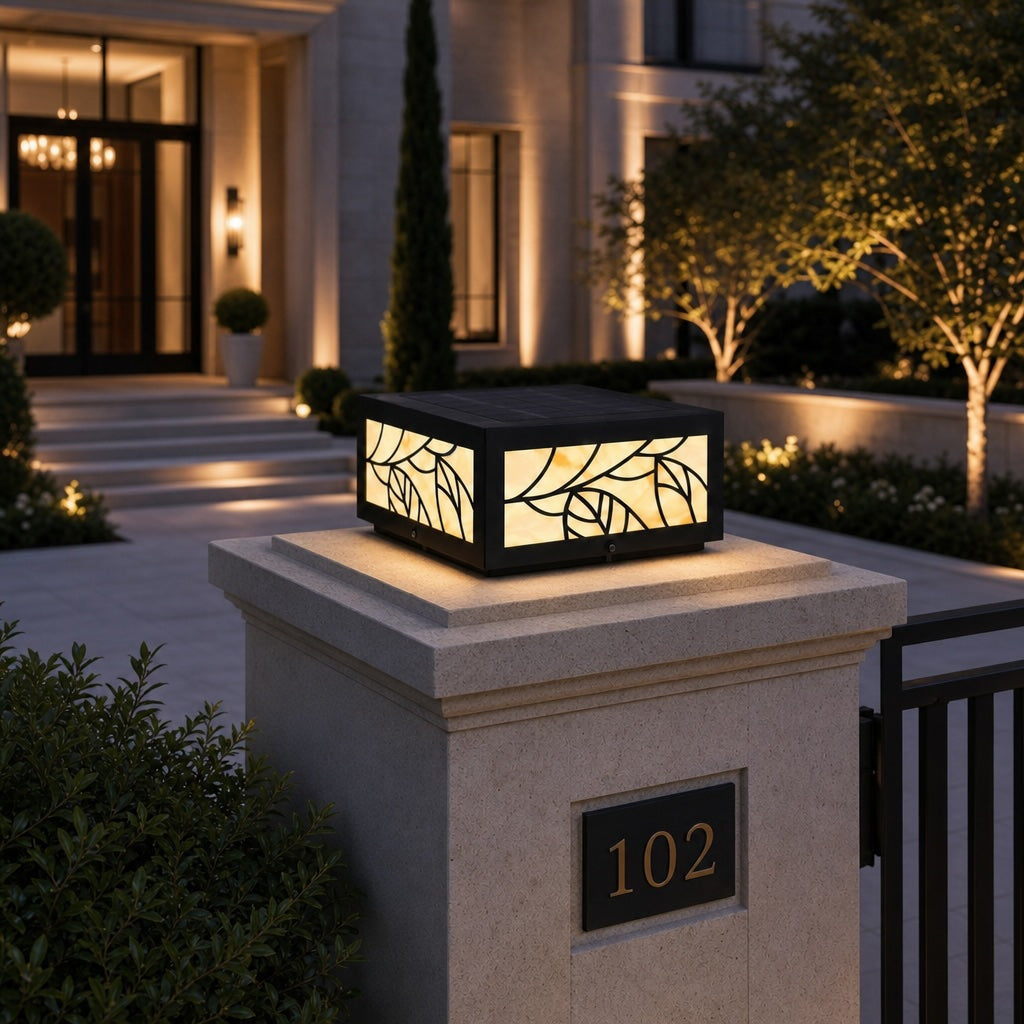 Modern Square Outdoor Wall Light Waterproof Stainless Steel LED Fixture for Garden Pathways