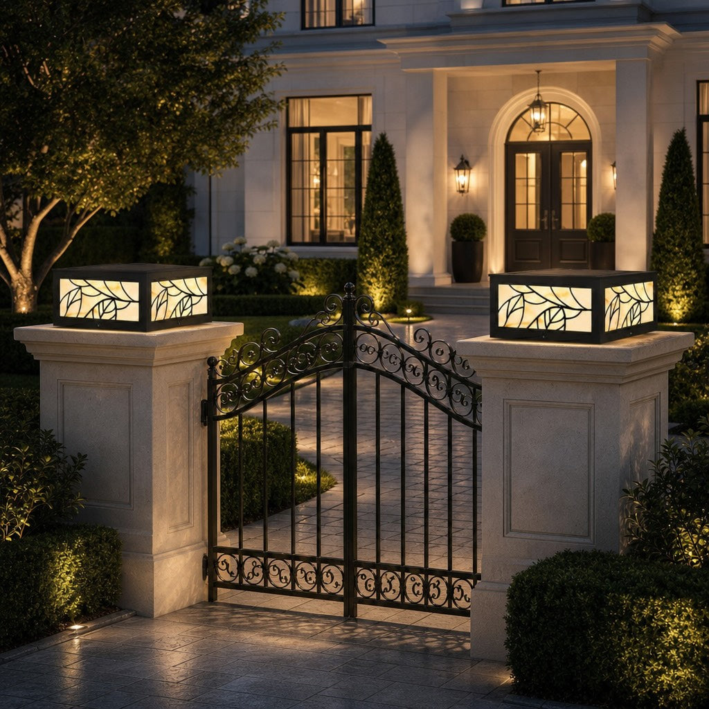 Modern Square Outdoor Wall Light Waterproof Stainless Steel LED Fixture for Garden Pathways