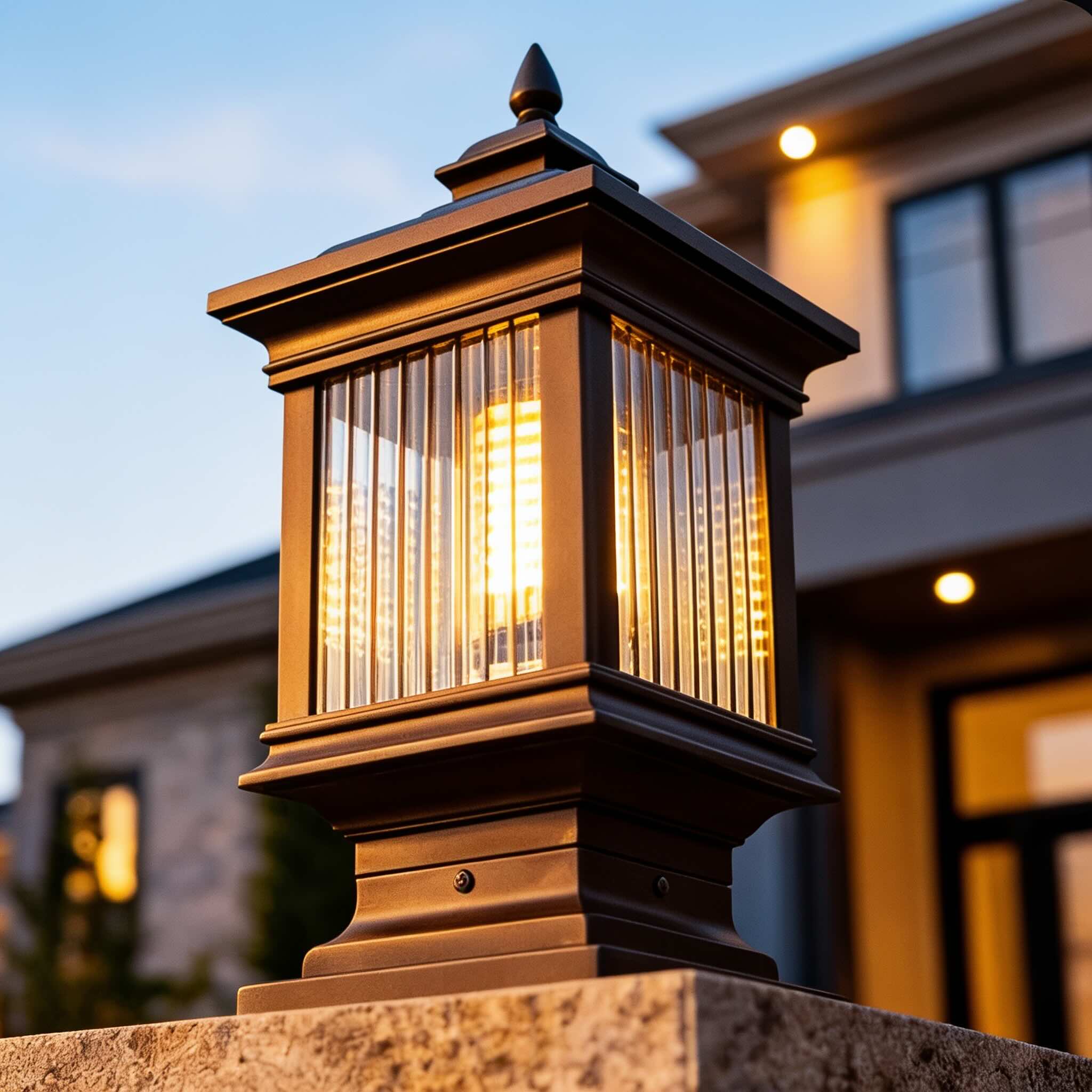 Solar Outdoor Wall Light Modern Die-Cast Aluminum Adjustable Brightness Waterproof Landscape Lighting