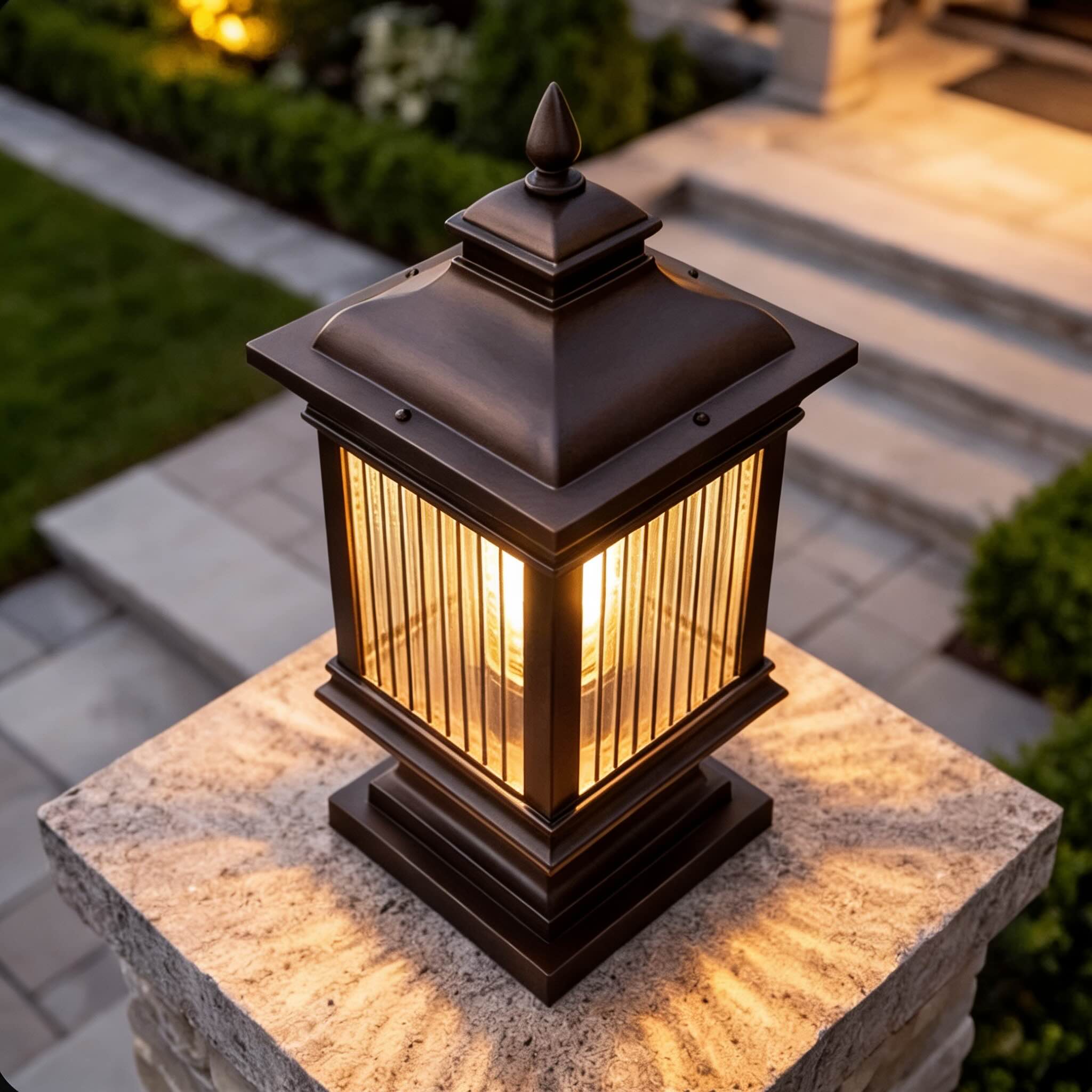 Solar Outdoor Wall Light Modern Die-Cast Aluminum Adjustable Brightness Waterproof Landscape Lighting