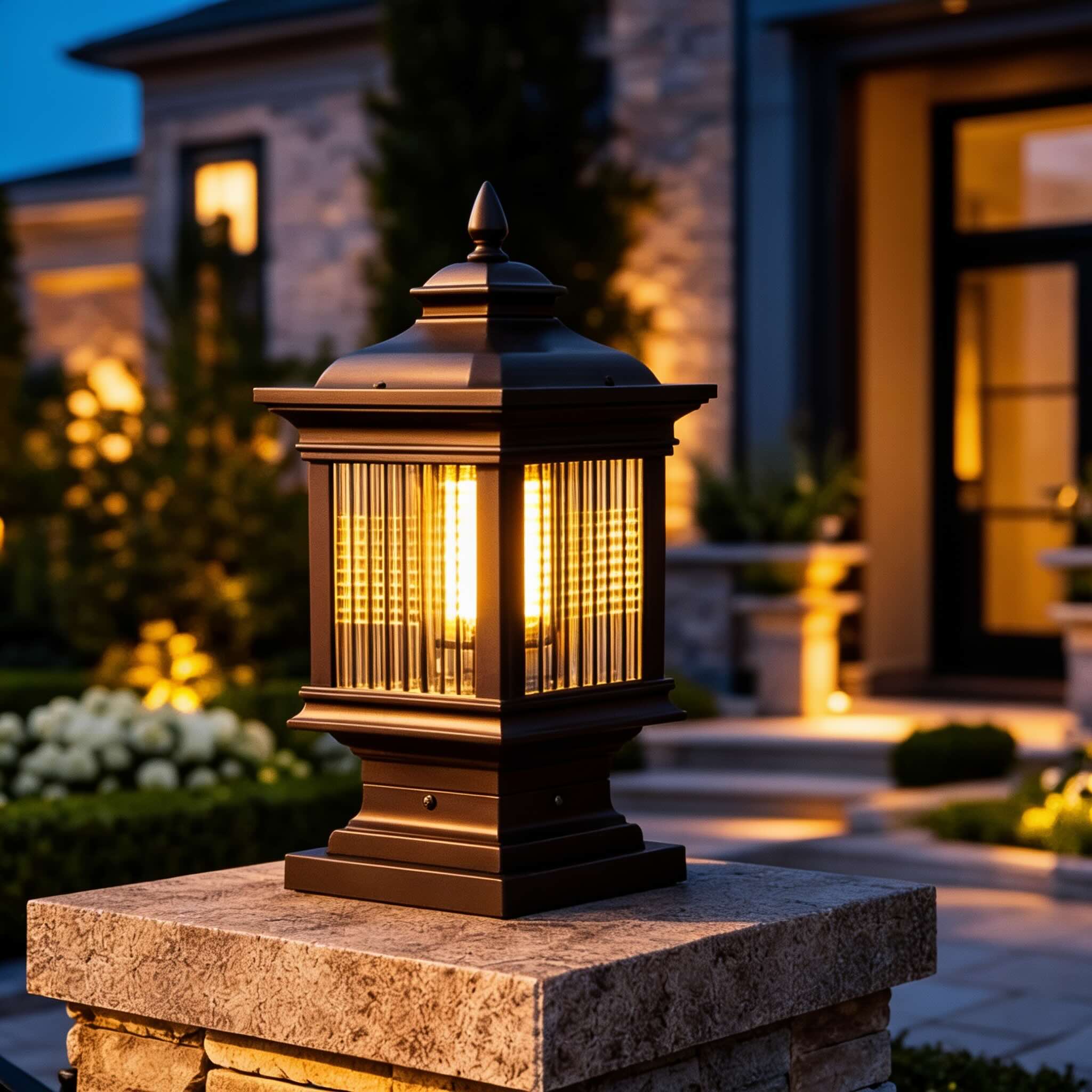 Solar Outdoor Wall Light Modern Die-Cast Aluminum Adjustable Brightness Waterproof Landscape Lighting