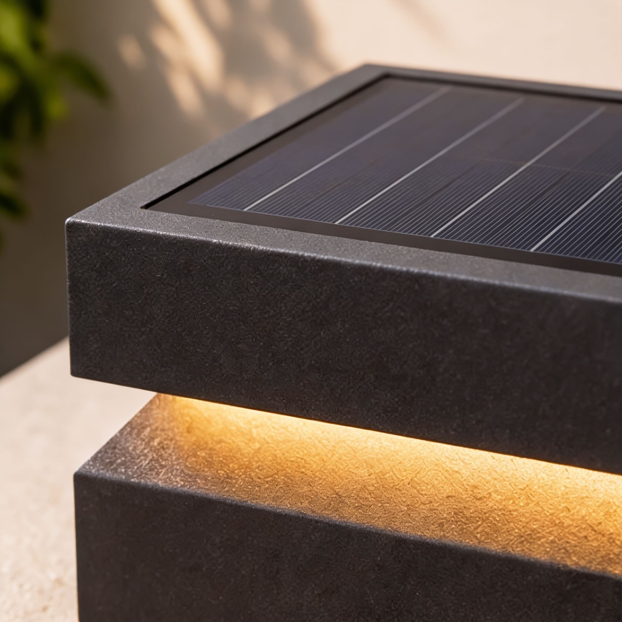 Modern Square Outdoor Post Light Waterproof Stainless Steel LED Hardwired Solar Options 9.8 11.8 15.7